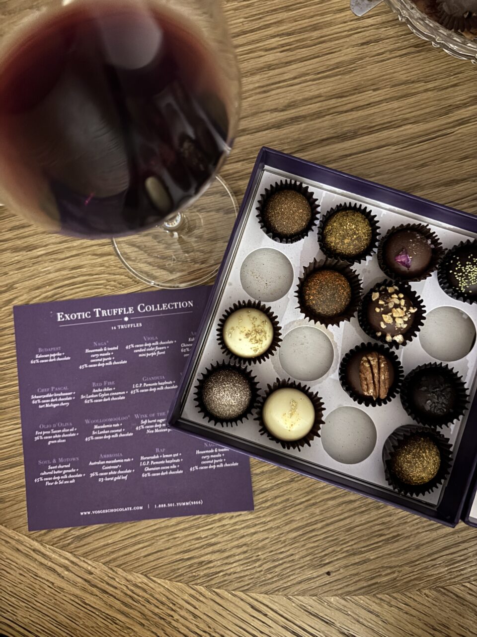 Luxury hostess gift ideas with chocolate and wine